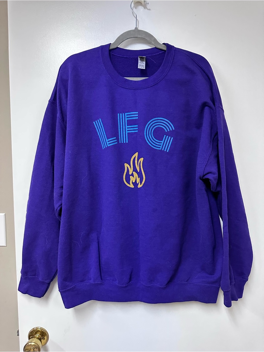 Infertility Community!!! Gildan Purple LFC Graphic Crewneck